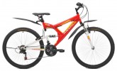 Велосипед MAVERICK 26' двухподвес, S 15 красный-белый, 21 ск.